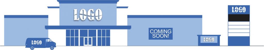 Various signage examples for new business.